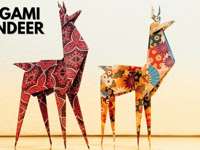 Origami Reindeer - Christmas Origami - How to make an easy origami Reindeer - Christmas Home Decor