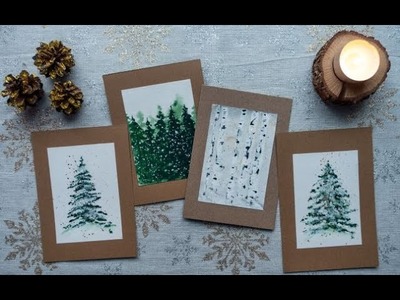Quick and easy homemade Christmas cards ideas | Joulukortti ideoita | DIY Vánoční přání
