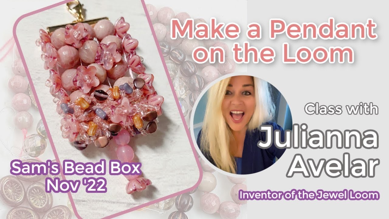 Rose Trellis Loom Pendant - Julianna Avelar of Jewel Loom - Sam's Bead Box November 2022