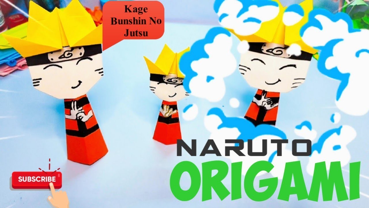 Tips. Naruto can make shadow with kagebunshin | Craft Origami naruto doll paper