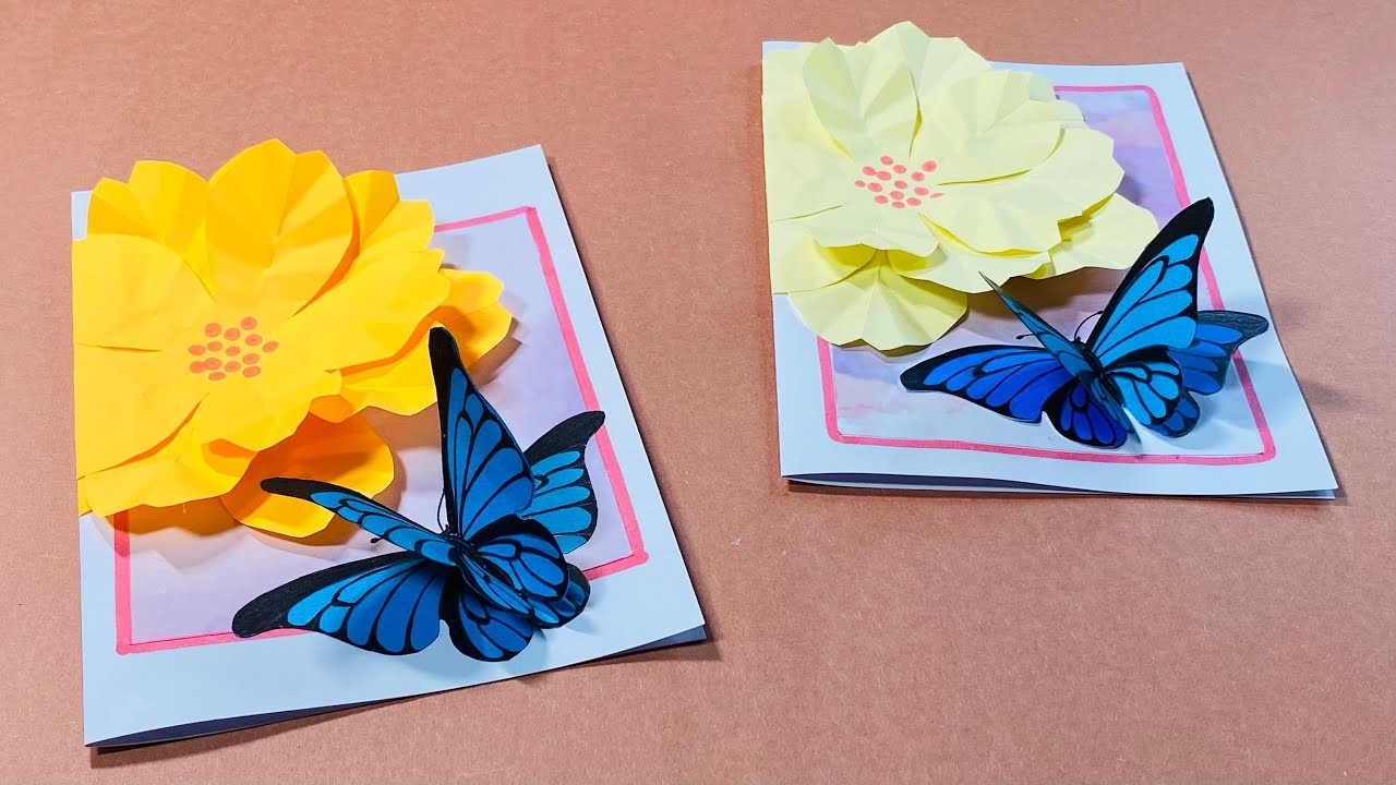3D Butterfly & Flower Card | Keds Vee’s Art