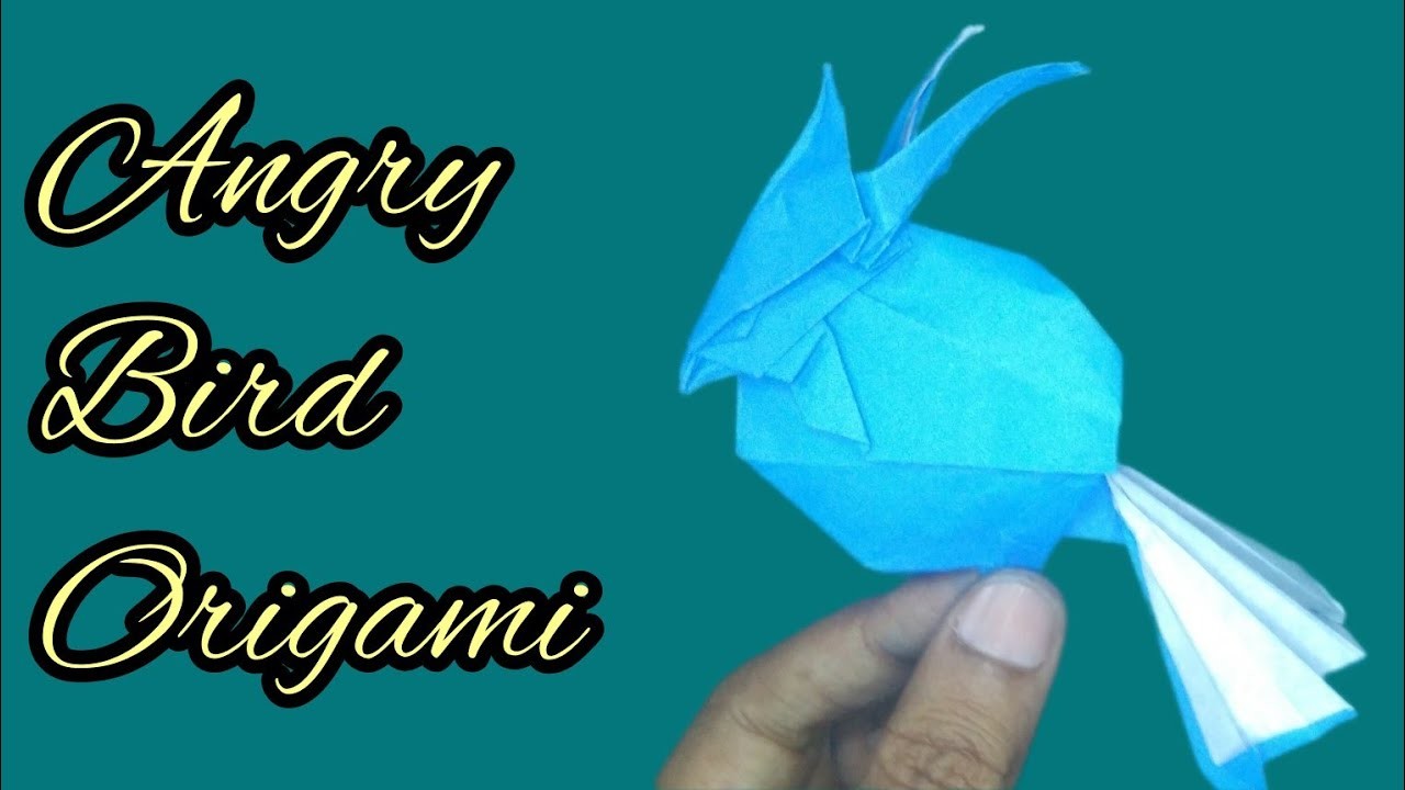 3d Origami Angry bird|how to make a paper Angry Bird tutorial|diy paper crafts|Angry bird in Tamil