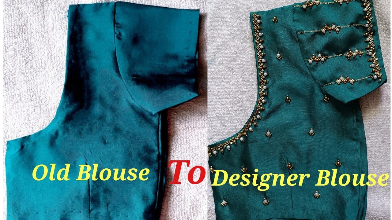 Amazing Blouse design using Normal needle on Stitched Blouse| Hand Embroidery