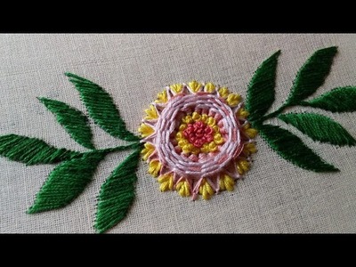 Amzing hand embroidery needle work flower embroidery design