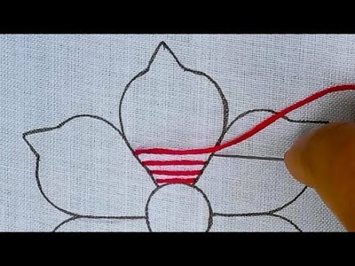 Basic Palestrina stitch combination fantastic flower design hand embroidery tutorial ,Needle work
