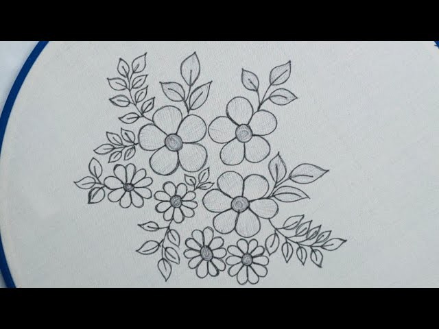 Beautiful floral hand embroidery design for cushion cover.pillow cover - Embroidery for beginners