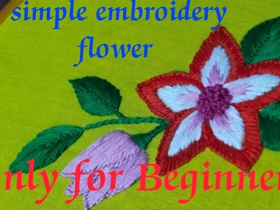 Beautiful hand embroidery# USA design#verry simple# hand embroidery design#woolen hand embroidery