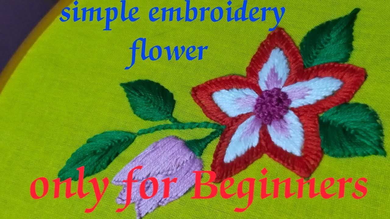 Beautiful hand embroidery# USA design#verry simple# hand embroidery design#woolen hand embroidery
