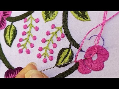 Beautiful & Latest Brazilian Cushion Covers Flower  Embroidery. Hand Embroidery Designs
