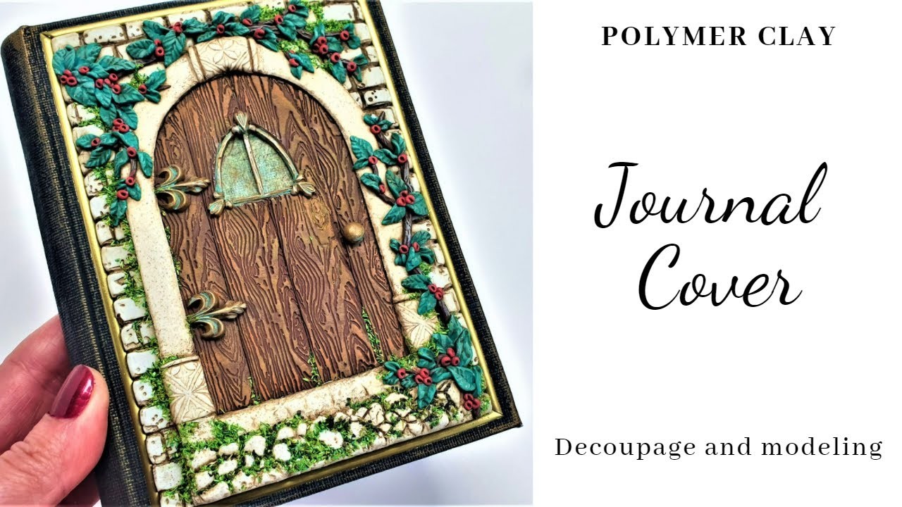 Coperta de jurnal din polimer clay, FIMO ! Rustic, romantic sau boem ?