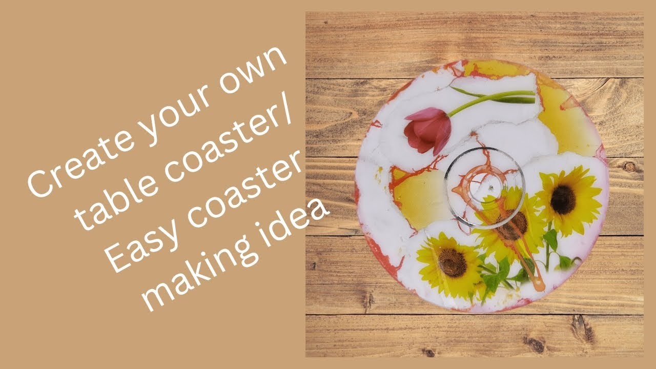 Create your own coaster.easy diy coaster.diy coaster with old CD.homemade coaster.decoupage.home