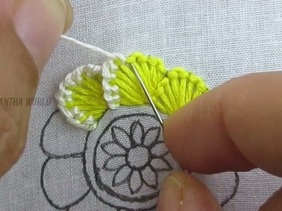 Hand Embroidery Beautiful Flower Design Cute Flower Embroidery Tutorial