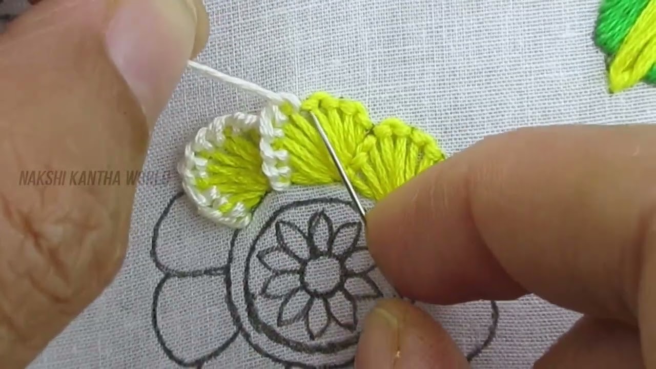 Hand Embroidery Beautiful Flower Design Cute Flower Embroidery Tutorial
