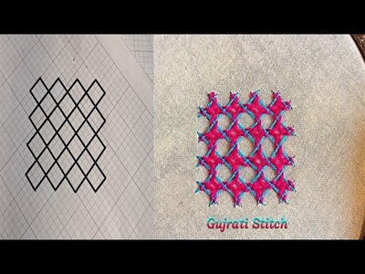 Hand embroidery beautiful Gujrati stitch design: Kutch work.Sindhi work (Part-2)