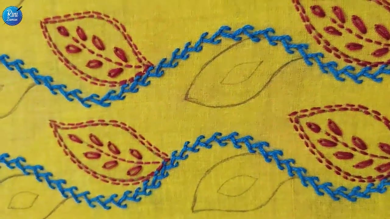 Hand embroidery nakshi kantha latest & amazing design stitch tutorial,Nokshi katha selai