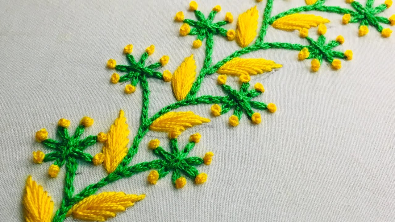Hand Embroidery:New border desing  2023 by nakshi design art.