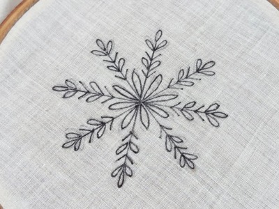 Hand Embroidery Snowflake Design for Dress (Hand Embroidery Work)