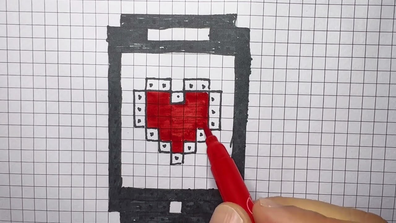 Handmade Pixel Art - How To Draw iPhone  #pixelart #apple