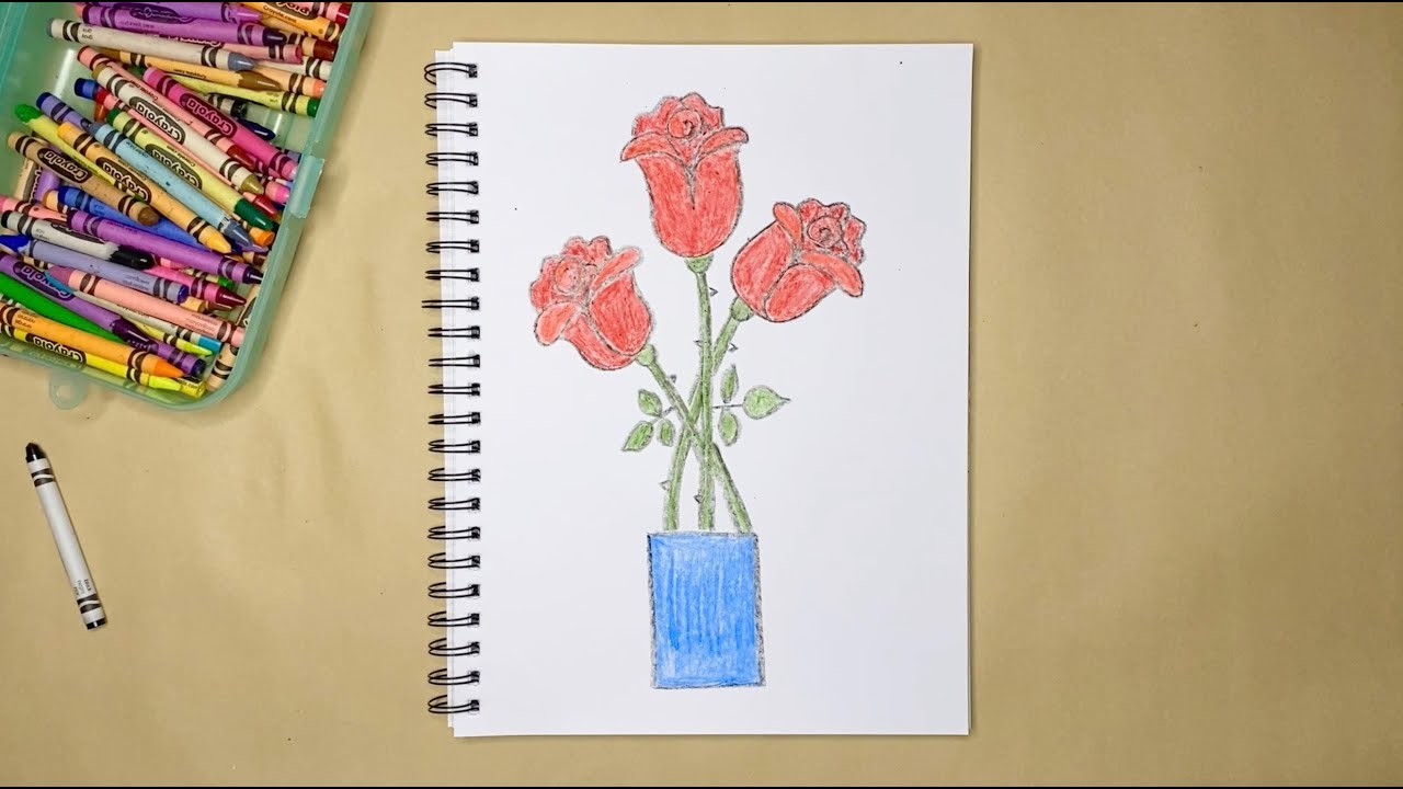 How to Draw a Bouquet of Flowers | ROSES | Easy Drawing