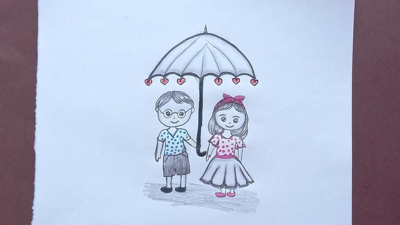 How to draw a couple drawing | easy couple drawing | valentine's day drawing @Drawingclub605
