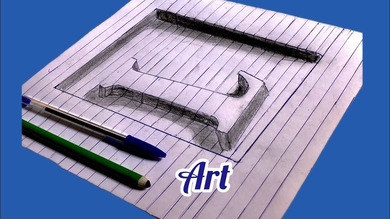 How to draw L in 3D trick art #how to draw,#step by step easy,#how to draw step by step