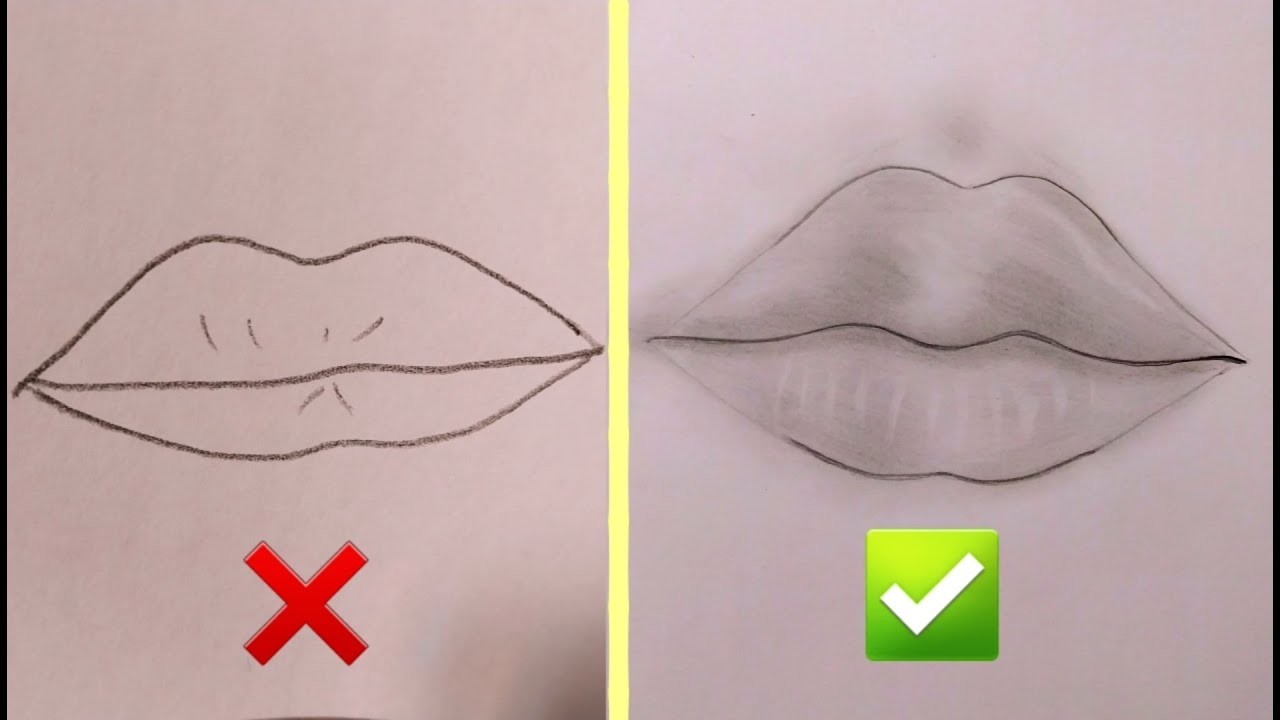 How to draw realistic Lip (Mouth) | Easy step by step for beginners | Paint With Me