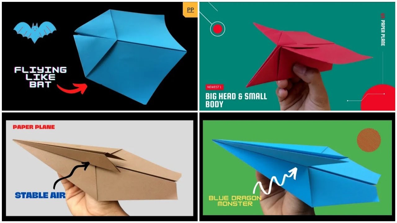 How to Fold 4 Original Paper Airplanes ''Real Amazing Flight'' [Tutorial] | Paper Planes