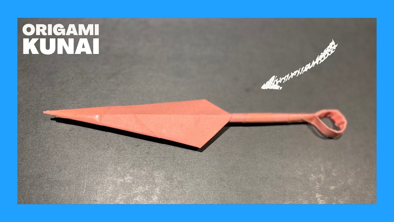 How to make a Paper Kunai, Easy Origami Kunai Knife