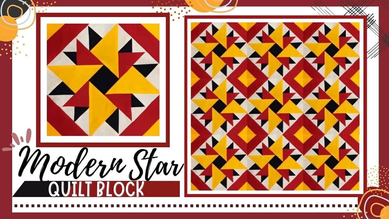 How To Make Modern Star Quilt Block | Cushion Cover Design | Faliya ki Design | #patchwork