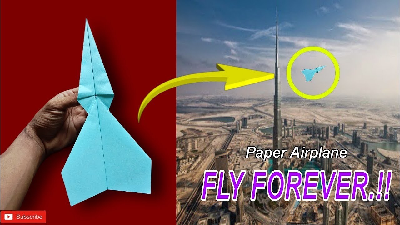 How To Make Paper Airplane Flying Forever, Best Flying Paper Plane
