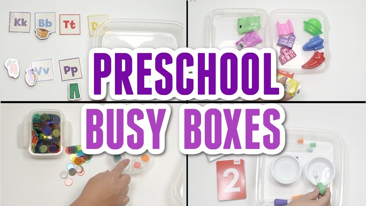 More PRESCHOOL BUSY BINS - Activities to Keep Preschoolers Busy & Learning