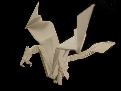 Origami dragon in flight (really fast fold)