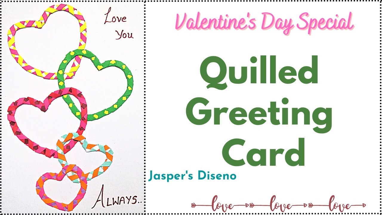 Quilled Weaved Heart | Greeting Card | Heart | Valentines Day Special | Quilled Card | Easy Tutorial