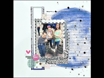 Scrapbook Process Video #169 - Vicki Boutin paper as my inspiration + Maggie Holmes Market Square