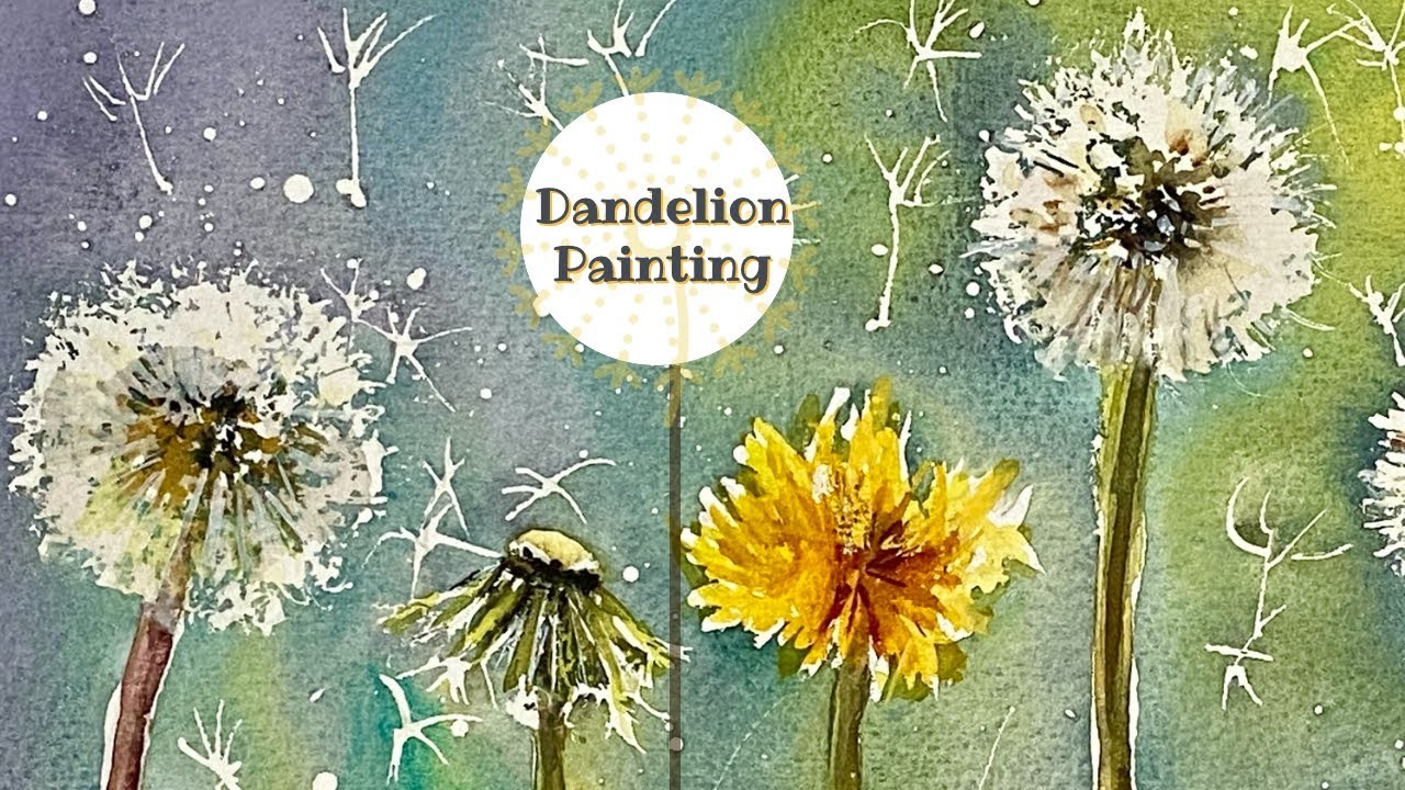 Simple & Fun Dandelion Watercolour Painting