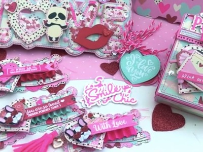 Valentine's Projects ft. ScrapDiva Designs | Embellishments | Tags | Mini Album | Treat Box ????????
