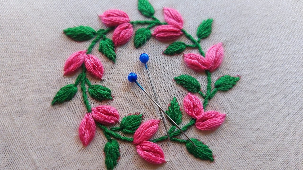 Very beautiful hand embroidery| easy hand work