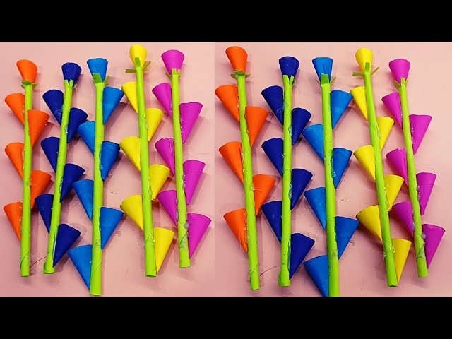 ???????? Beautiful Flowers Strips Making ???? Very Easy Flower Pot Strips. Diy Easy Craft Ideas ✨✨❤️