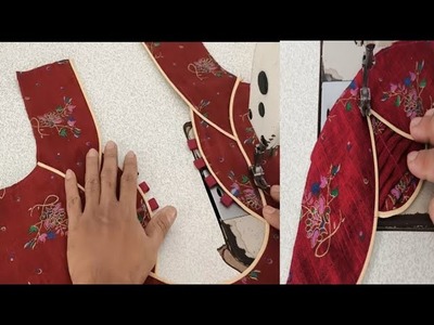 Blouse And Sleeve Design Cutting And Stitching || Blouse Back Neck Design Cutting And Stitching