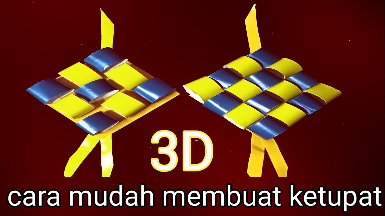 Cara buat origami ketupat 3D