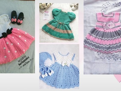 Crochet frocks design for little girls|| ||new and elegant crochet frocks design||