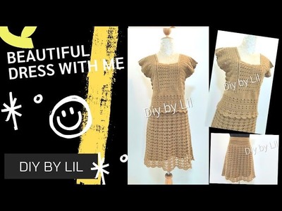 Diy by Lil |65 Dress with me ♥️ |How to knitting Crochet with happiness