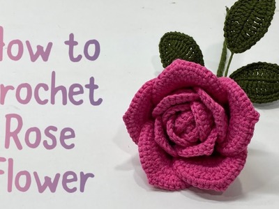 DIY Crochet a Lovely Long Stem Roses Flower