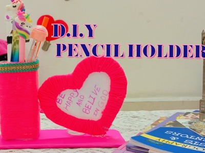 "DIY" Making a beautiful pencil holder, using plastic bottle???? sarva's fun world || ENGLISH