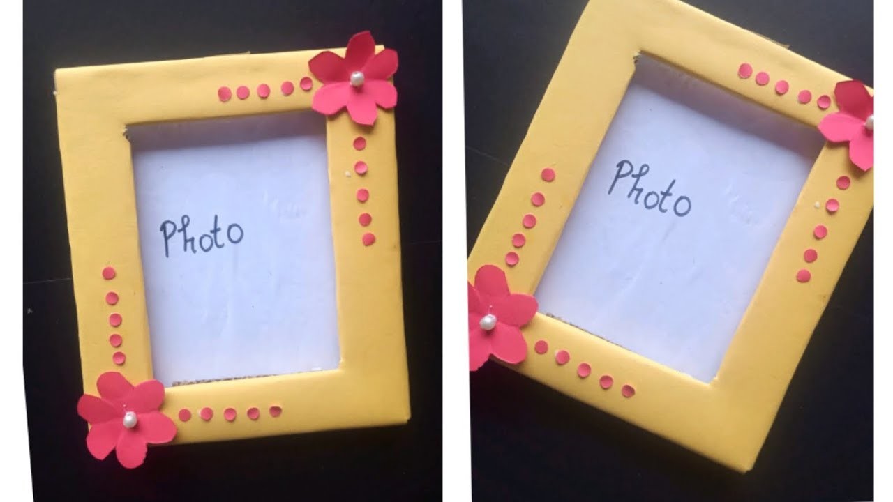 DIY photo frame at home easy for making # YouTube video #kirti art and craft#