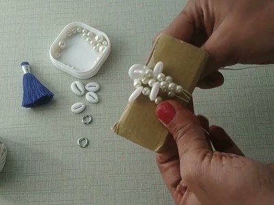 DIY Wool Bead and Cowrie Latkan Tutorial ll "Add a Touch of Elegance with a Wool Cowrie Latkan