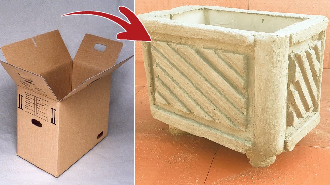 EASY Best DIY - Amazing Products From Cartons And Cement - Unique Garden Decoration Ideas