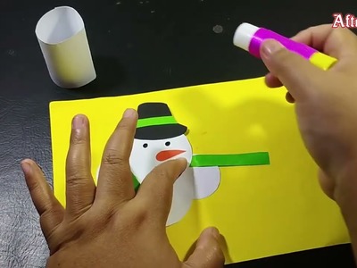 Easy Crafts For Christmas - Origami Paper Snowman - Afta Craft