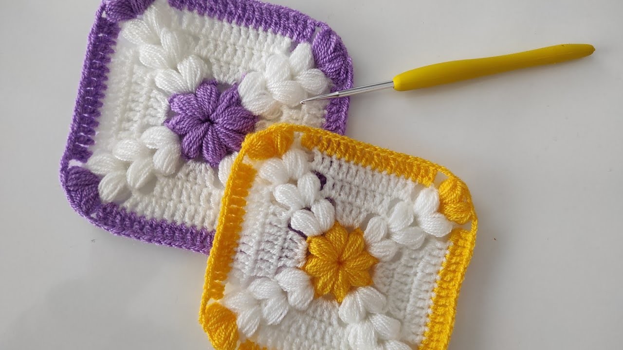 Easy crochet granny square pattern for beginners - crochet granny motif knitting pattern