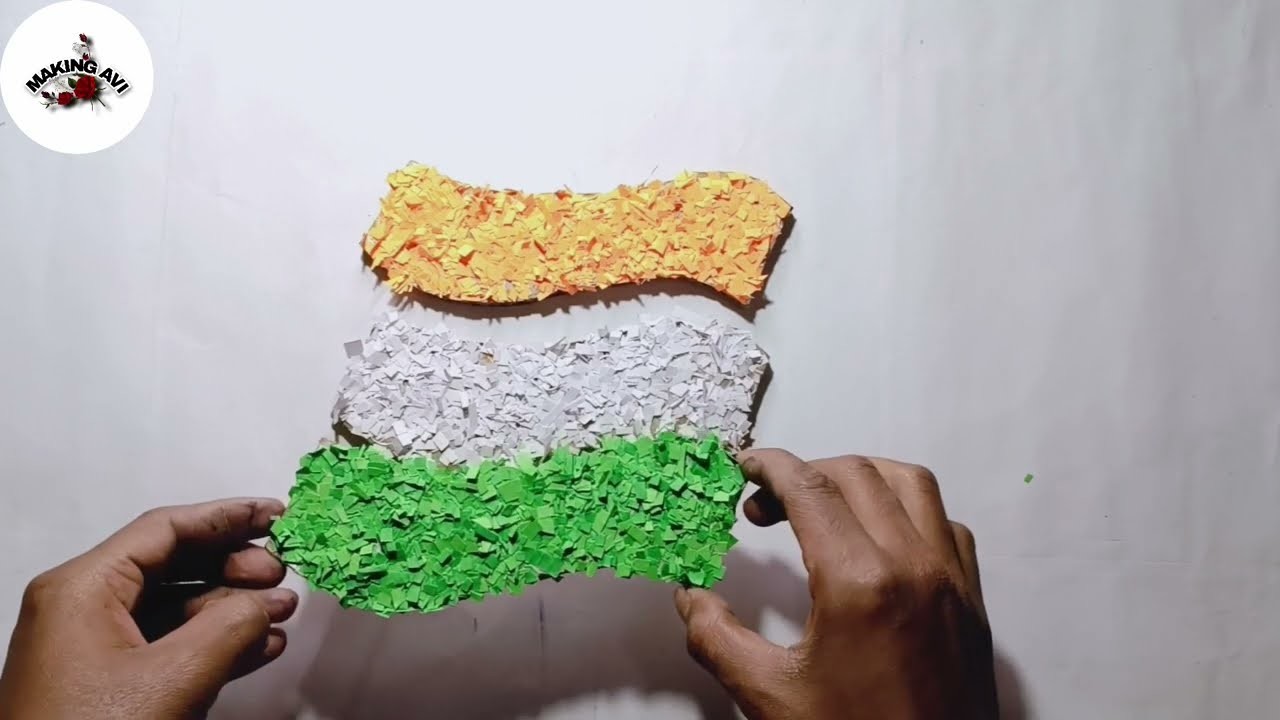 Easy independence day craft ideas. How to make indian flag wall hanging